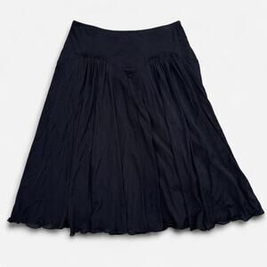 Max Studio Vintage Mesh Overlay City Pleated Midi Skirt